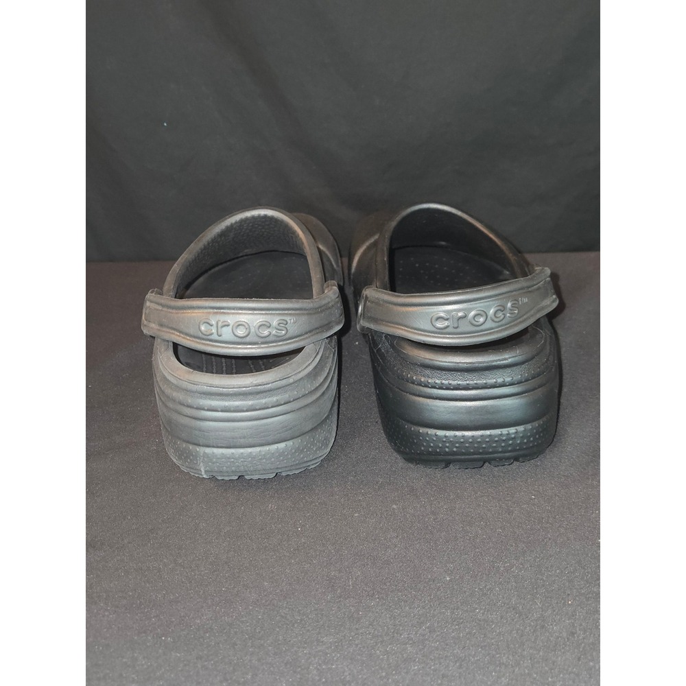 Crocs Men's Classic Clogs Black Comfortable Slip On Sandals Size M8/W10 - Picture 5 of 8